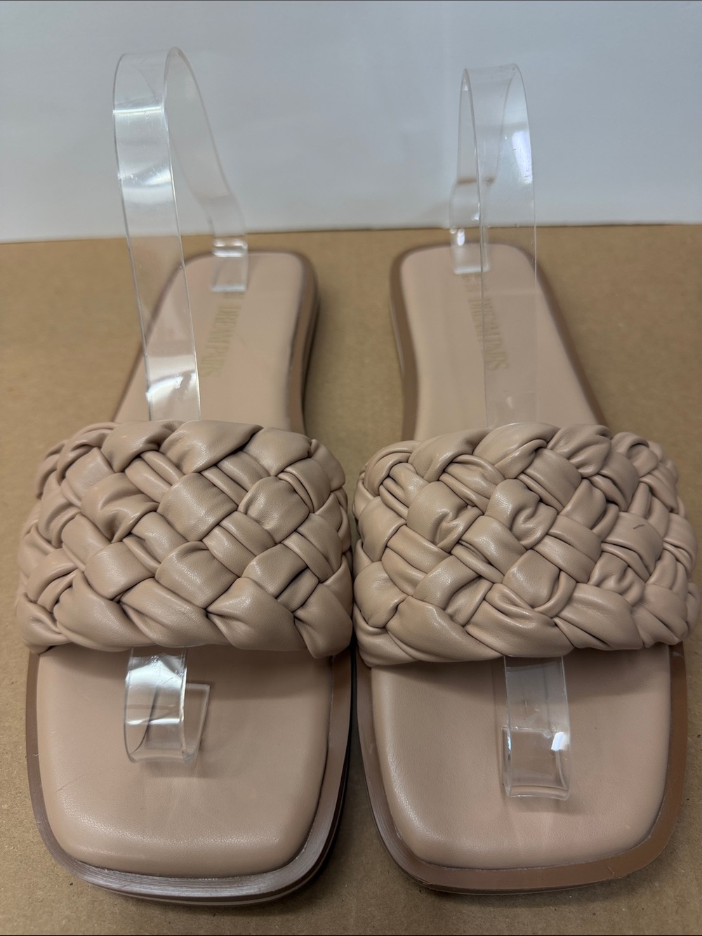 Dream Pairs Woven Slide Sandal in Beige